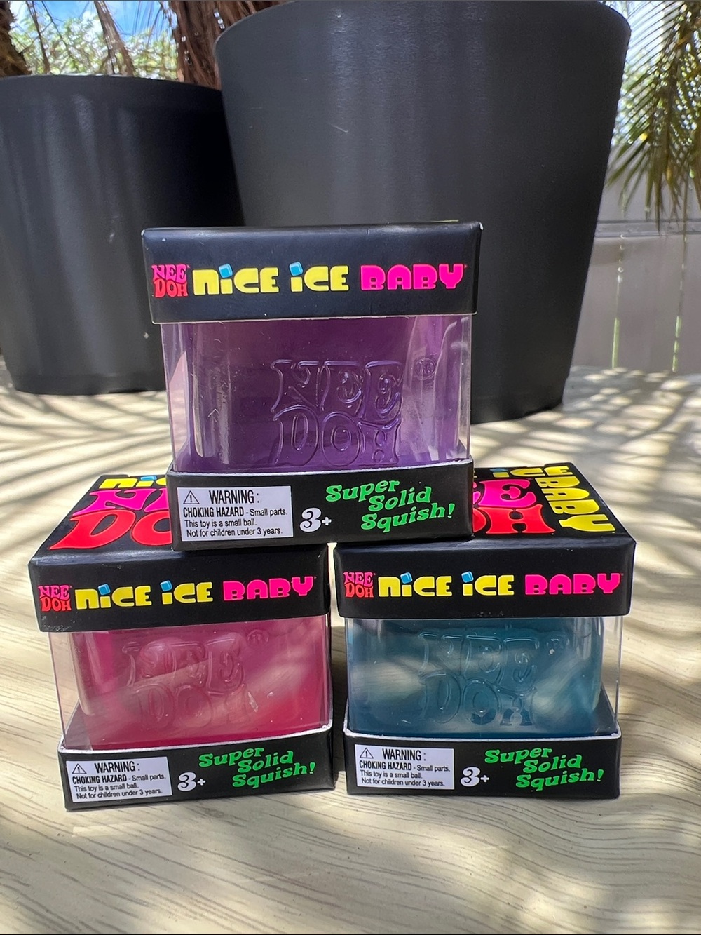**AUTHENTIC** NeeDoh Nice Ice Baby — Purple, Pink, Blue
